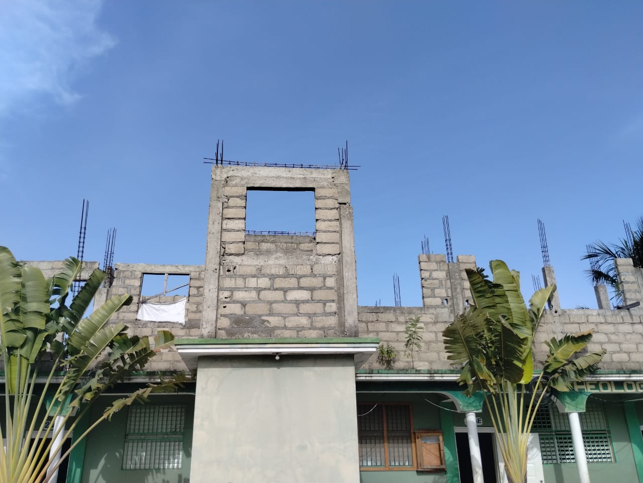 Community gathering at La Paix Foundation campus in Haiti
